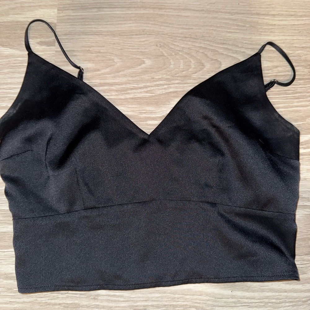 Abercrombie Satin Crop Tank Top